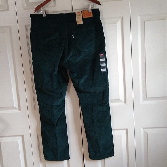 Levi's Classic straight Corduroy jeans size 33 deep fall green pants - Picture 7 of 9